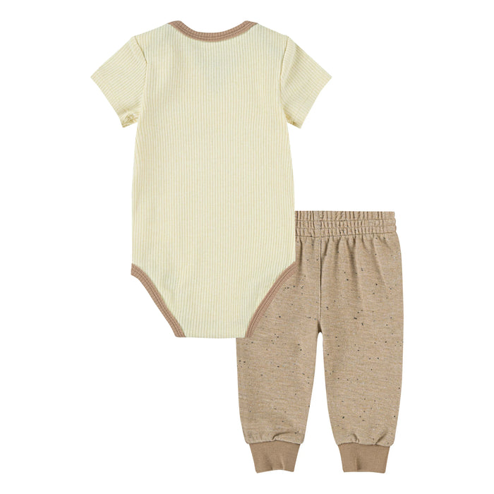 Jordan® - Jordan® 2-Piece Rib Nep Bodysuit Set – Beige (12–24 Months)