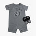 Jordan® - Jordan® Baby/Toddler 23 Romper & Bootie 2-Piece Set – Grey/Black