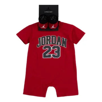 Jordan® - Jordan® Baby/Toddler 23 Romper & Bootie 2-Piece Set – Red