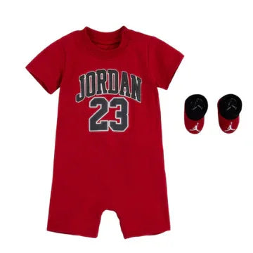 Jordan® - Jordan® Baby/Toddler 23 Romper & Bootie 2-Piece Set – Red