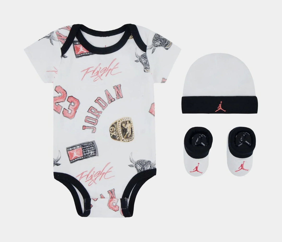 Jordan® - Jordan® Flight 3-Piece Infant/Toddler Set – Pink/White