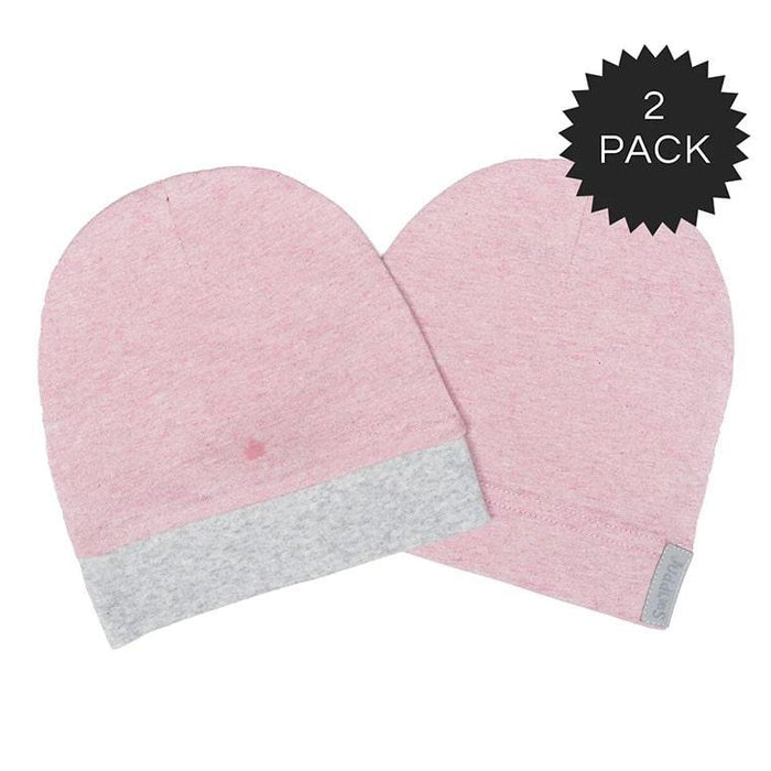 Juddlies Designs® - Juddlies Raglan Collection Organic Cotton Newborn Bonnets - 2pk - Dagwood Pink