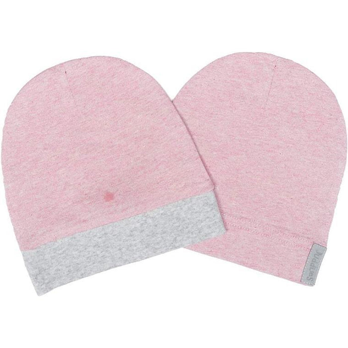 Juddlies Designs® - Juddlies Raglan Collection Organic Cotton Newborn Bonnets - 2pk - Dagwood Pink