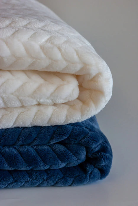 Juddlies - Juddlies Jacquard Flannel Blanket - Navy Blue