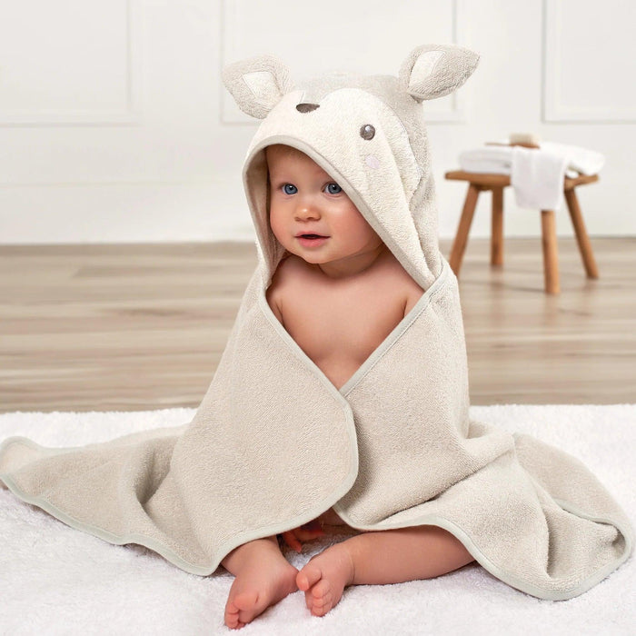 Serviette à capuche pour bébé avec personnage animal mignon Just Born