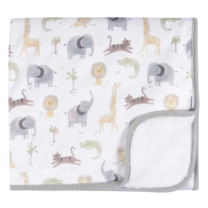 Just Born - Gerber 2ply Plush Baby Blanket
