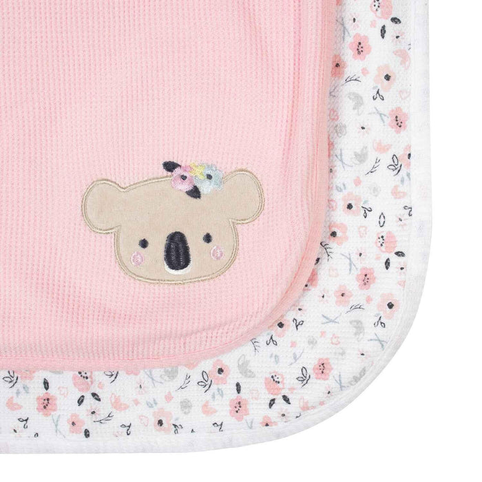 Just Born - Just Born 2 Pack Baby Girls Thermal Blankets