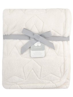 Just Born - Just Born Baby Neutral White Stars Plush Blanket