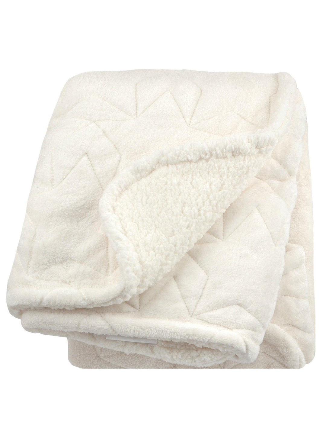 Just Born - Just Born Baby Neutral White Stars Plush Blanket