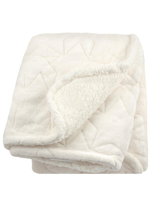 Just Born - Just Born Baby Neutral White Stars Plush Blanket