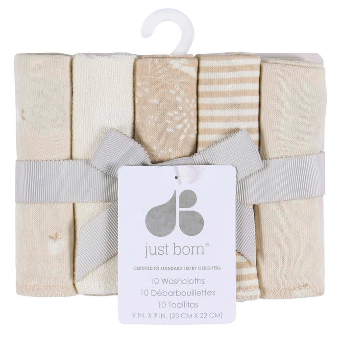 Just Born - Just Born Baby Washcloths - 10-pack