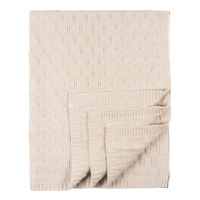 Just Born - Just Born by Gerber Baby Neutral 1-Pack Sweater Knit Blanket - TAN