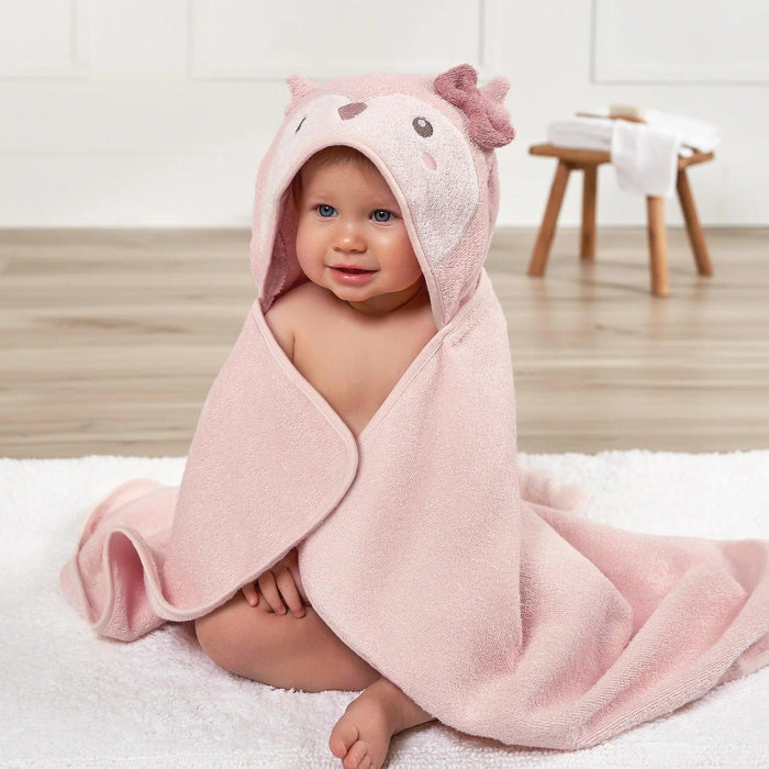 Just Born - Just Born Cute Animal Character Baby Hooded Towel