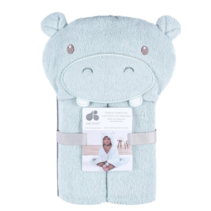 Just Born - Just Born Cute Animal Character Baby Hooded Towel