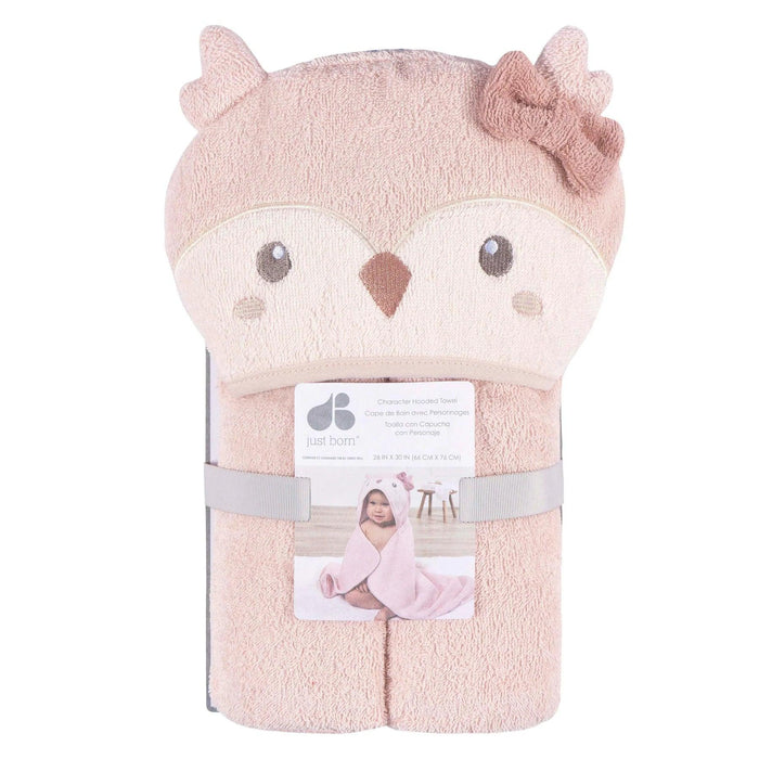 Serviette à capuche pour bébé avec personnage animal mignon Just Born