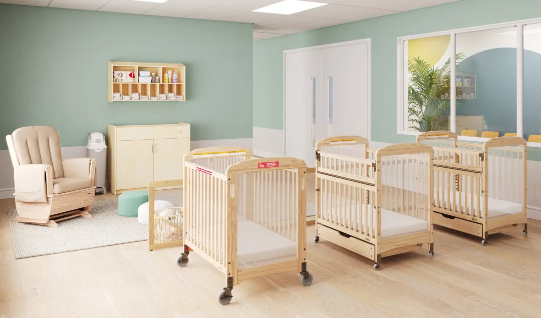 Foundations SafeSwing Changing Table – Natural finish wooden changing table
