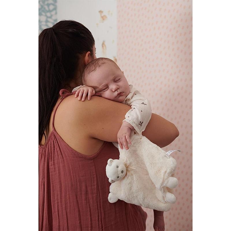 Kaloo® - Kaloo Little Bear Comforter Security Blanket Plush Toy Cream Ivory - 20 cm / 8"