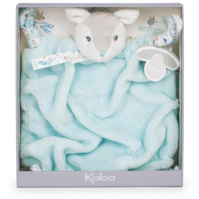 Kaloo® - Kaloo Little Fawn Comforter Security Blanket Plush Toy Aqua - 20 cm / 8"