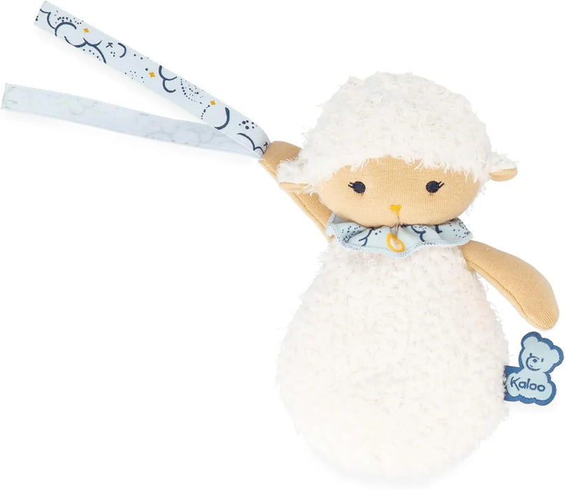 Ensemble Kaloo de 3 doudous moutons pour bébé avec attache-tétine – Ensemble Doudou doux pour nouveau-nés
