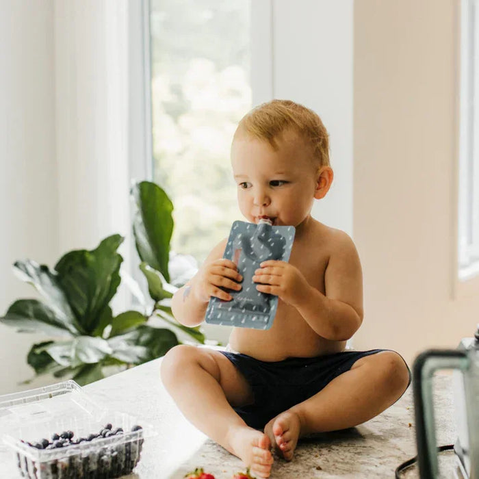 Kangoo et cie - Kangoo et cie Reusable Baby Food Pouches with Cap - Set of 6