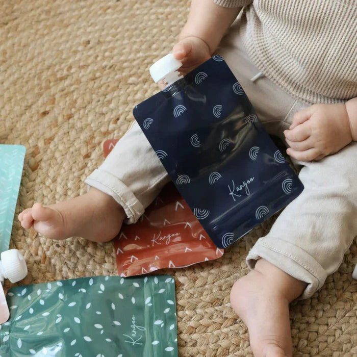 Kangoo et cie - Kangoo et cie Reusable Baby Food Pouches with Cap - Set of 6