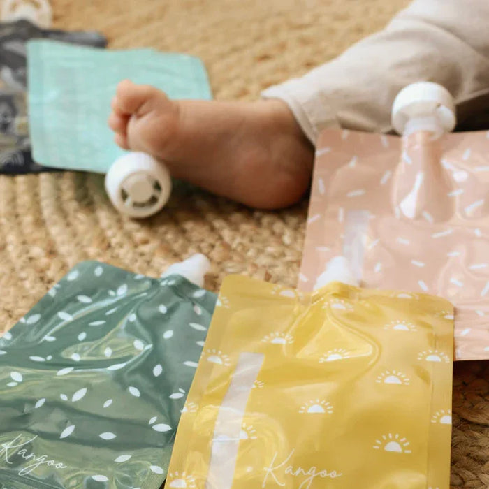 Kangoo et cie - Kangoo et cie Reusable Baby Food Pouches with Cap - Set of 6