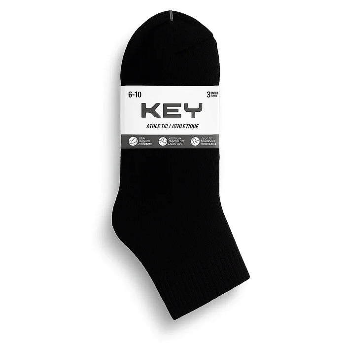 Key® - Key Children's Athletic Ankle Socks – 3 Pack – Size 6–10 - 6411