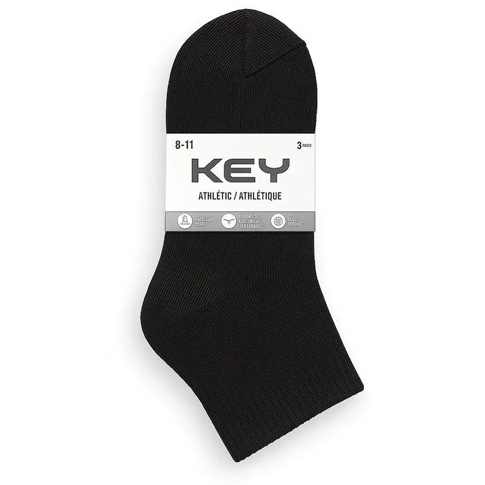 Key® - Key Children's Athletic Ankle Socks – 3 Pack - Size 8–11 - 7411