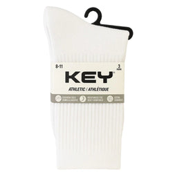 Key® - KEY Children’s Athletic Crew Socks – Cushioned & Durable – 3 Pairs (Size 9–11)- 6410