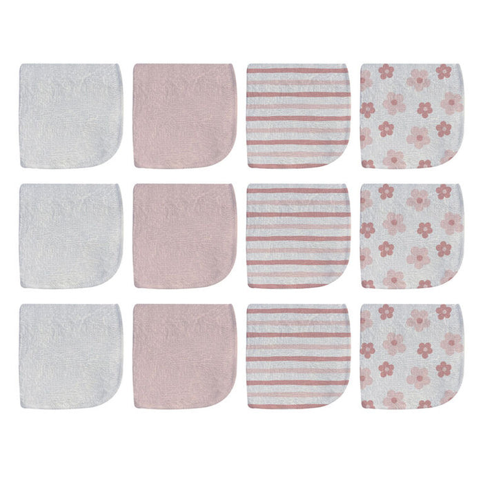 Kidilove Lot de 12 débarbouillettes pour bébé - Douces 100% coton, indispensables pour bébé et tout-petit