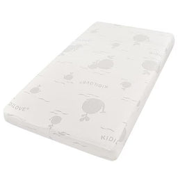 Kidilove® - KidiLove Coziness 5" Baby and Toddler Bed Foam Mattress With Organic Cotton Cover In White