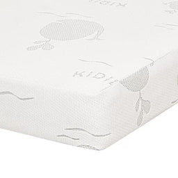 Kidilove® - KidiLove Coziness 5" Baby and Toddler Bed Foam Mattress With Organic Cotton Cover In White