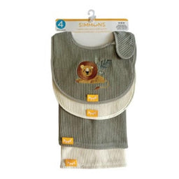 Kidiway - Simons 4 pack waffle gift set - Bibs & Burp Cloths