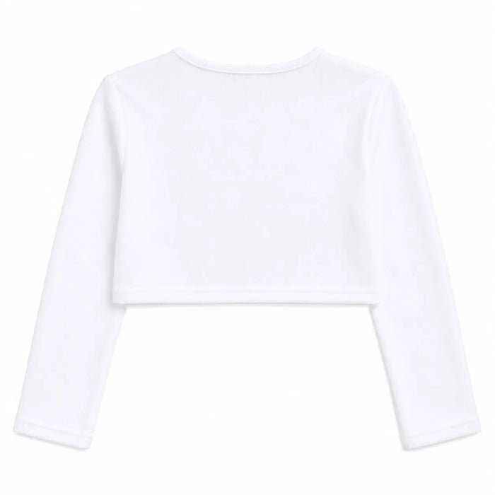 Kids Dream® Cardigan Boléro Blanc Floral à Nouer Devant pour Filles Tailles 2-12