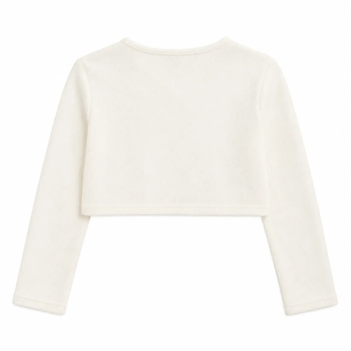 Kids Dream® Cardigan Boléro Blanc Floral à Nouer Devant pour Filles Tailles 2-12
