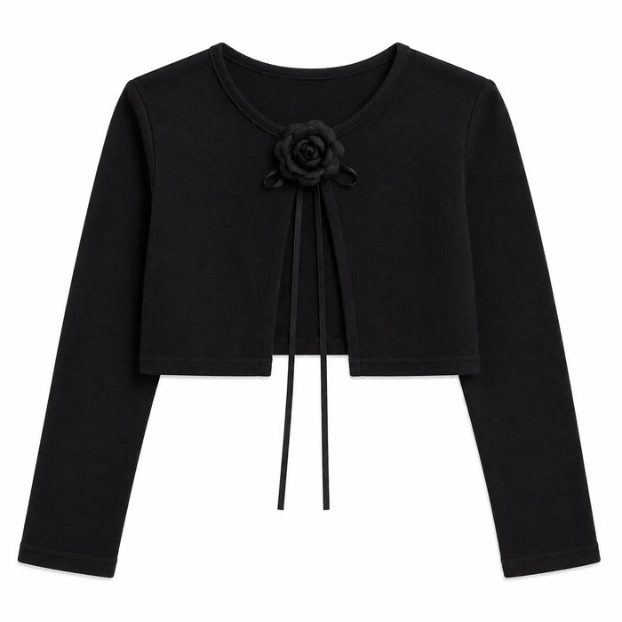Kids Dream® Cardigan Boléro Blanc Floral à Nouer Devant pour Filles Tailles 2-12