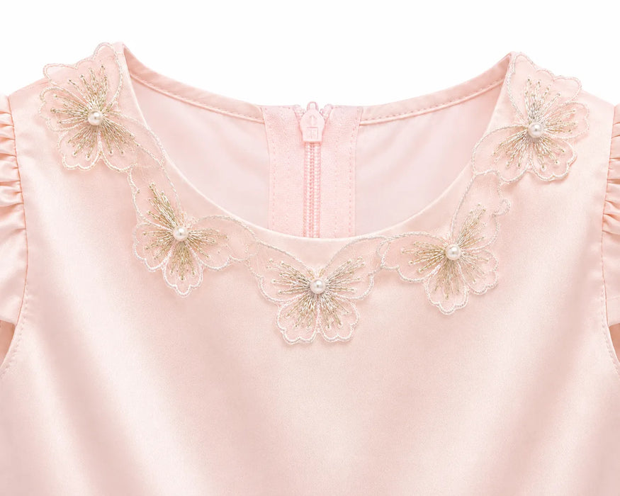 Kids Energy® Robe de soirée en tulle et dentelle papillon pour bébés filles Tailles S-XL