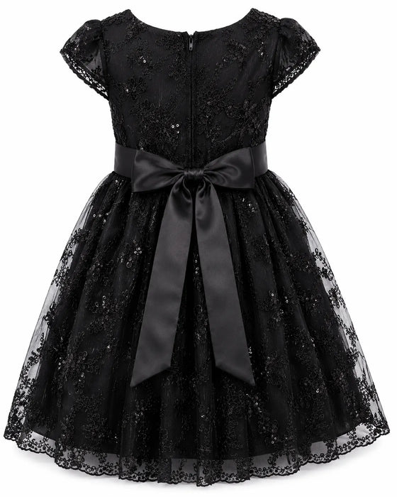 Kids Energy® Black Floral Lace Party Dress Girls Sizes 2-12