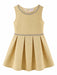 Kids Energy gold rhinestone textured dress displayed on a plain white background.