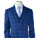 Kids Energy® - Kids Energy 5-Piece Formal Suit – Plaid Blue – (Sizes 2 to 20 Years)