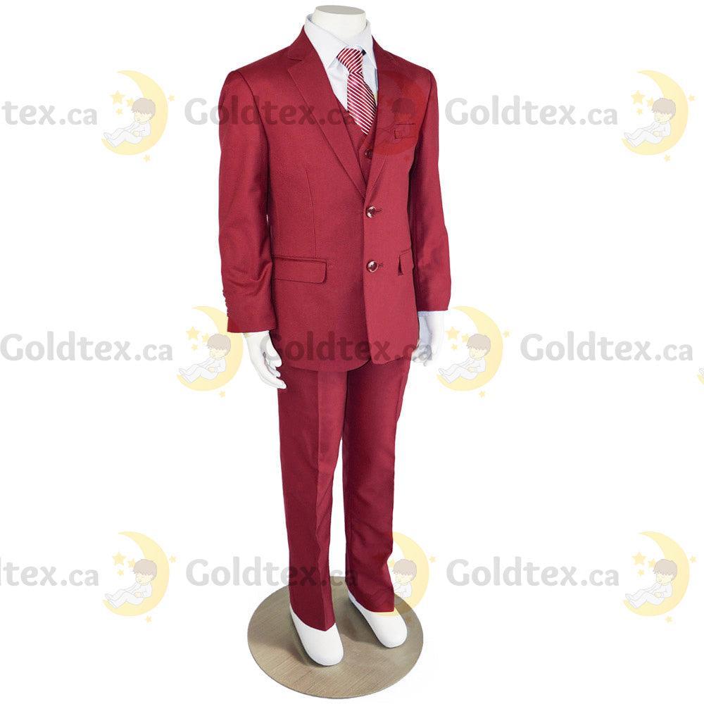 Kids Energy® - Kids Energy 5 Piece Formal Suit - Style 6001 - Burgundy Red