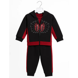 Kids Energy® - Kids Energy Boys’ 3-Piece Spider Jogger Set – Black & Red (12M to 4T)