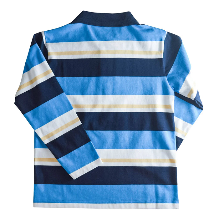 Kids Energy® - Kids Energy Kids Long Sleeve Stripe Polos – (Sizes 7 to 14 Years)