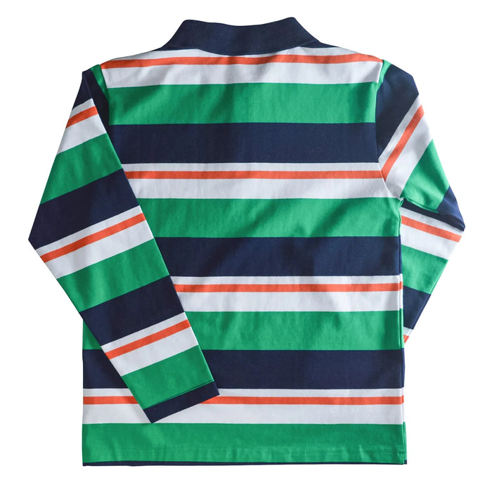 Kids Energy® - Kids Energy Kids Long Sleeve Stripe Polos – (Sizes 7 to 14 Years)
