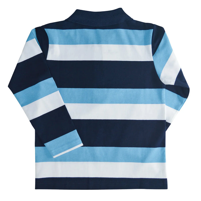 Kids Energy® - Kids Energy Long Sleeve Stiped Polo Shirt – (Sizes 2 to 6x)
