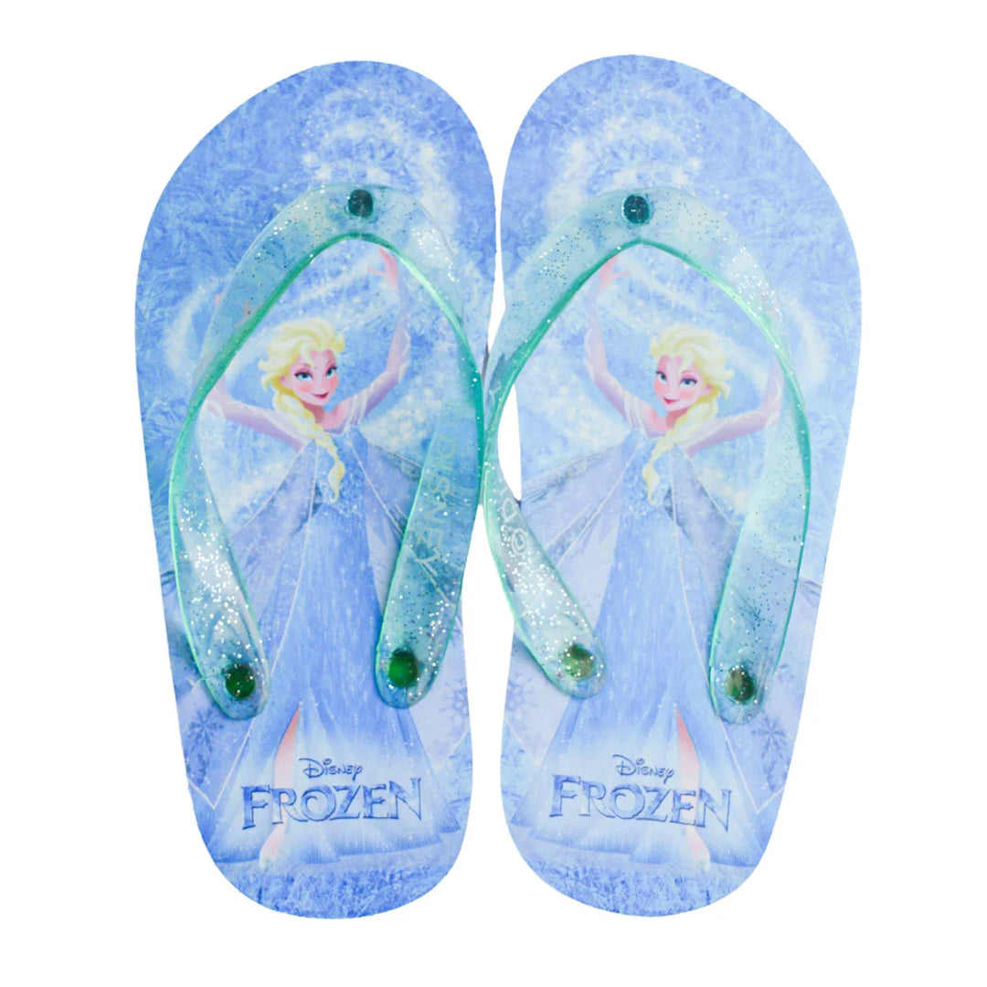 Kids Shoes - Disney Frozen Girls’ Flip-Flops – Elsa Glitter Strap Sandals - (9/10 to 13/1)