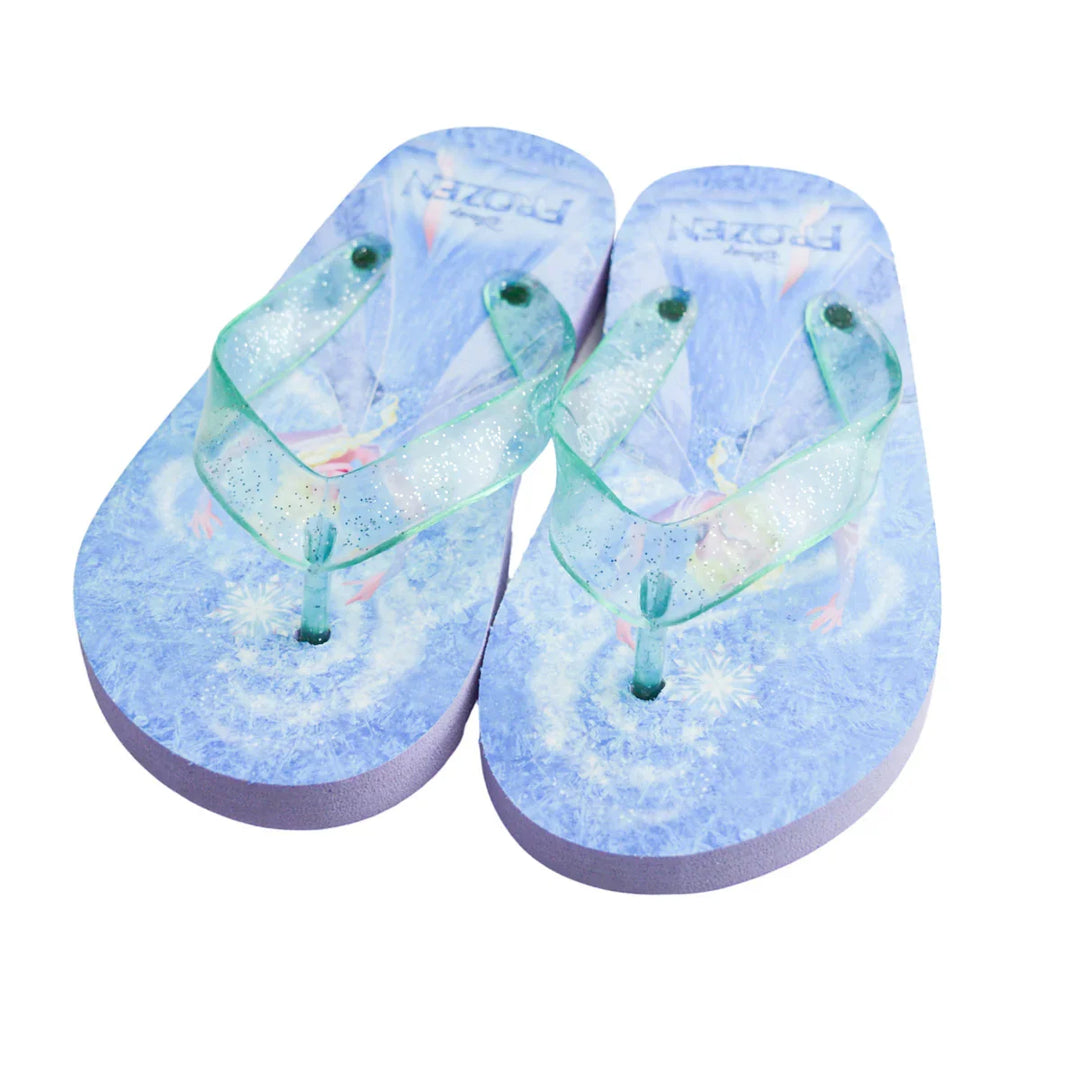 Kids Shoes - Disney Frozen Girls’ Flip-Flops – Elsa Glitter Strap Sandals - (9/10 to 13/1)