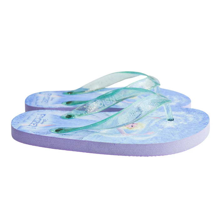 Kids Shoes - Disney Frozen Girls’ Flip-Flops – Elsa Glitter Strap Sandals - (9/10 to 13/1)