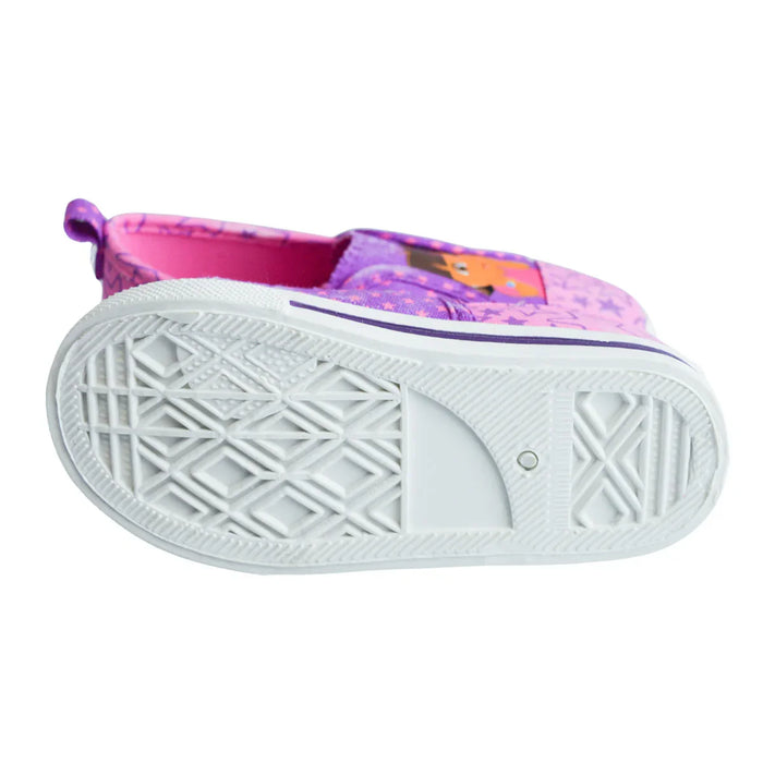 Kids Shoes - Dora the Explorer Girls’ Canvas Slip-On Shoes – Pink & Purple Star Print - (5T to 10T)