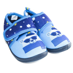 Kids Shoes - Kids Shoes Blue Polar Bear Todder Non-slip Daycare Slippers - (5-6T to 11-12)